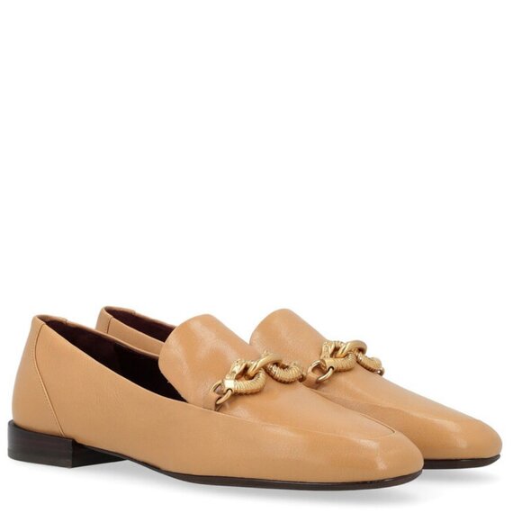 Tory Burch  Jessa Leather Loafers Flats Ginger Shortbread Camel Tan - Picture 14 of 16